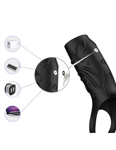 Manchon vibrant Extivibe 9 x 4.5 cm Noir