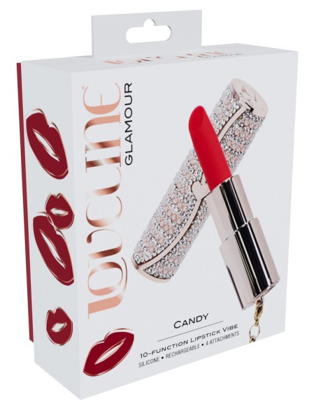 Mini Vibro + 4 embouts Candy Rose - Mini Vibros - 2