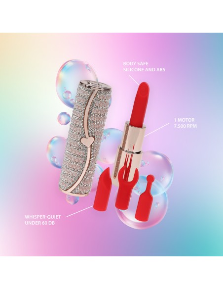 Mini Vibro + 4 embouts Candy Rose - Mini Vibros - 6