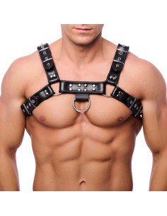 Harnais en cuir premium noir