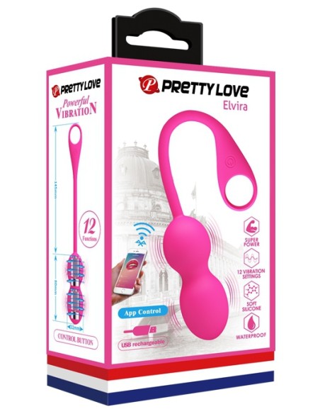 Boules de Geisha vibrantes Elvira 8 x 3.2 cm Rose