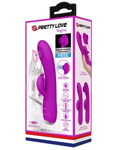 Rabbit à succion Regina Pretty Love 12 x 3.5 cm Violet