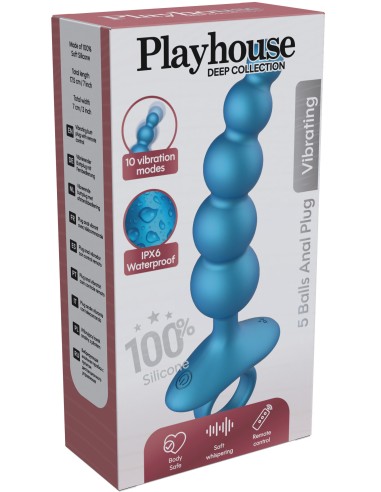 Plug vibrant Blueballs 12 x 3cm