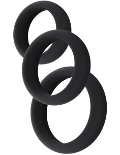 Lot de 3 Cockrings Stamcock Noirs