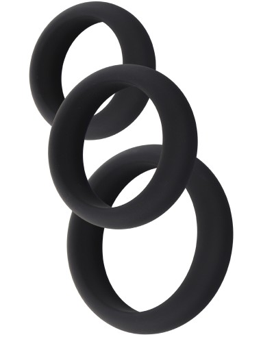 Lot de 3 Cockrings Stamcock Noirs