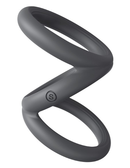 Cockring Triplicock Gris S 40mm