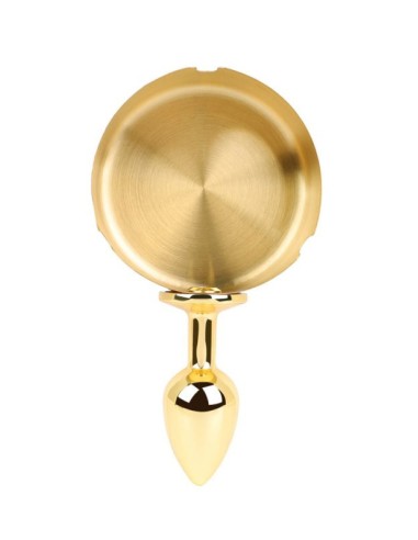 Plug métal Ashes round doré 6 x 2.5cm
