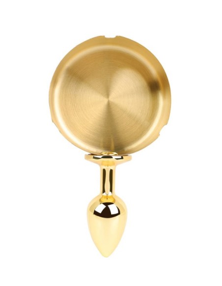 Plug métal Ashes round doré 6 x 2.5cm