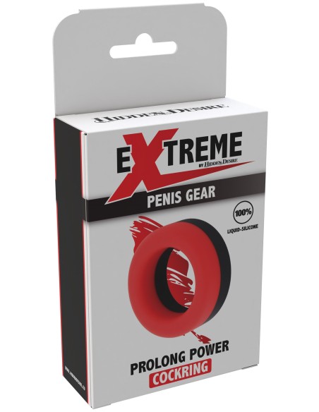 Cockring Prolong Power Noir-Rouge 30mm