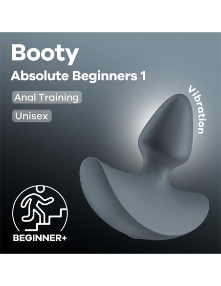 Plug anal vibrant Booty Absolute 1 Gris
