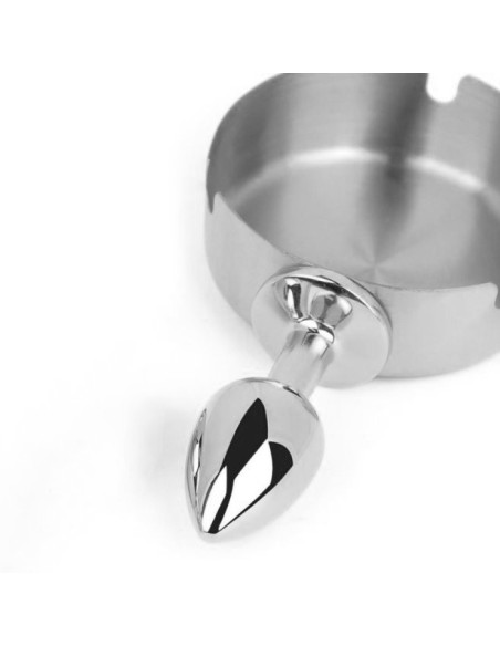 Plug métal Ashes round Argent 6 x 2.5cm