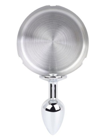 Plug métal Ashes round Argent 6 x 2.5cm