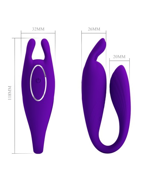 Stimulateur de clitoris Bill Pretty Love 10 x 3.3 cm Violet