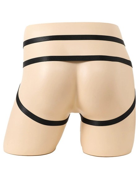 Jockstrap-Lanières Ring Passion Noir