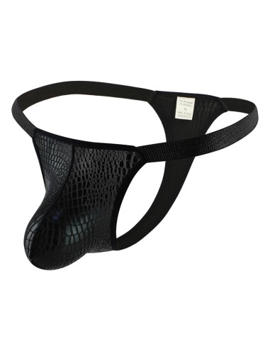 String Croco Noir