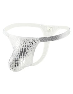 String Croco Blanc-Argenté