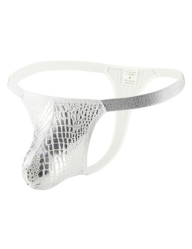 String Croco Blanc-Argenté