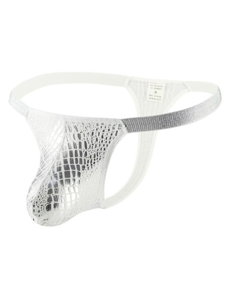 String Croco Blanc-Argenté