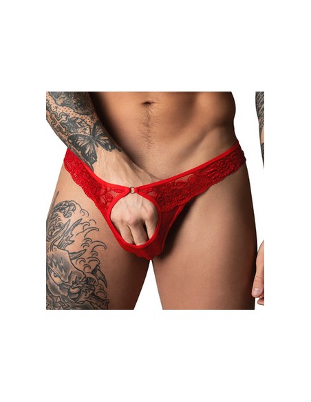 String dentelle Ring & Short Rouge