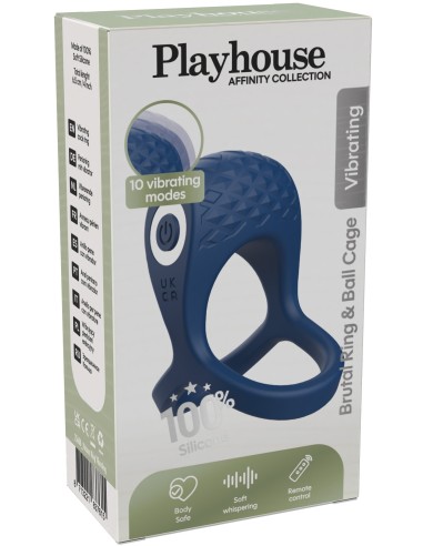 Cockring vibrant Brutal 45 mm Bleu