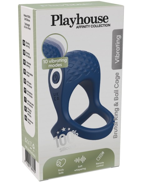 Cockring vibrant Brutal 45 mm Bleu