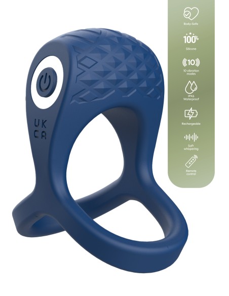 Cockring vibrant Brutal 45 mm Bleu