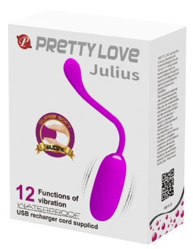 Oeuf vibrant Julius Pretty Love 7.8 x 3.3 cm Violet