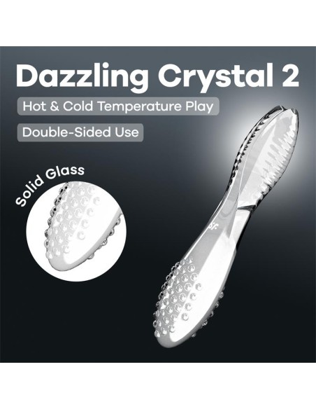 Gode en verre Dazzling crystal 2 Transparent 20 x 3.8cm