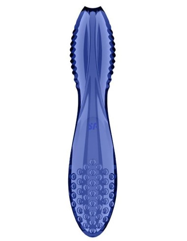 Gode en verre Dazzling crystal 2 Bleu 20 x 3.8cm
