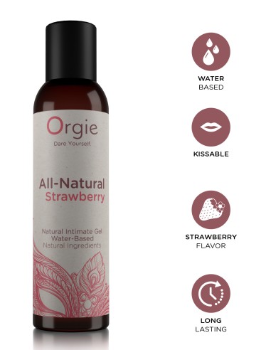 Lubrifiant eau All-natural strawberry 150ml