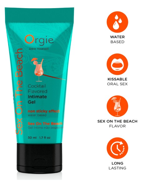 Lubrifiant Aromatisé Cocktail sex on the beach 50ml