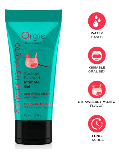 Lubrifiant Aromatisé Cocktail mojito fraise 50ml