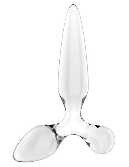 Plug en verre Triple crystal 2 Transparent 14 x 3.2cm