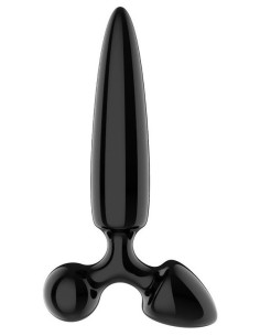 Plug en verre Triple crystal 1 Noir 14 x 3cm