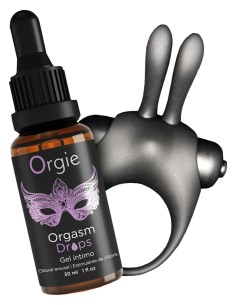 Coffret Cockring rabbit + Gel stimulant clitoris Orgasmic bunny