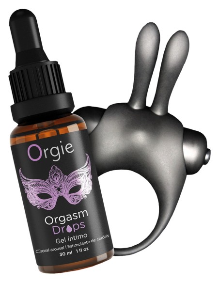 Coffret Cockring rabbit + Gel stimulant clitoris Orgasmic bunny