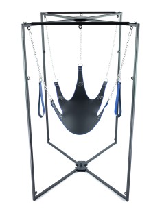 Kit Sling Cuir 5 Points Noir-Bleu Armature Noire