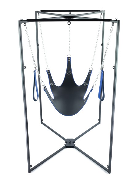 Kit Sling Cuir 5 Points Noir-Bleu Armature Noire