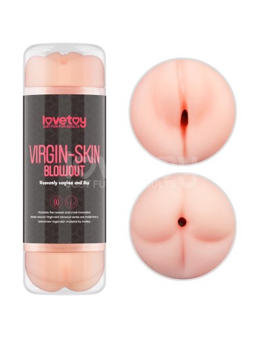 Masturbateur 2 entrées vagin-anus Virgin-skin blowout Rose