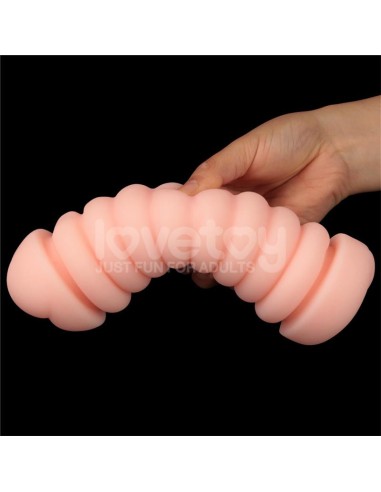 Masturbateur 2 entrées vagin-anus Virgin-skin blowout Rose