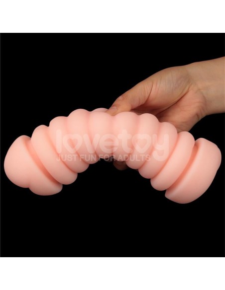 Masturbateur 2 entrées vagin-anus Virgin-skin blowout Rose