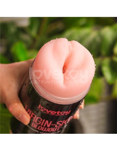 Masturbateur 2 entrées vagin-anus Virgin-skin blowout Rose