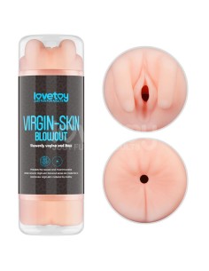 Masturbateur 2 entrées vagin-anus Virgin-skin blowout Bleu