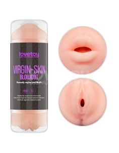 Masturbateur 2 entrées vagin-bouche Virgin-skin blowout Violet