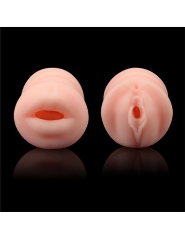 Masturbateur 2 entrées vagin-bouche Virgin-skin blowout Violet