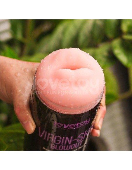 Masturbateur 2 entrées vagin-bouche Virgin-skin blowout Violet