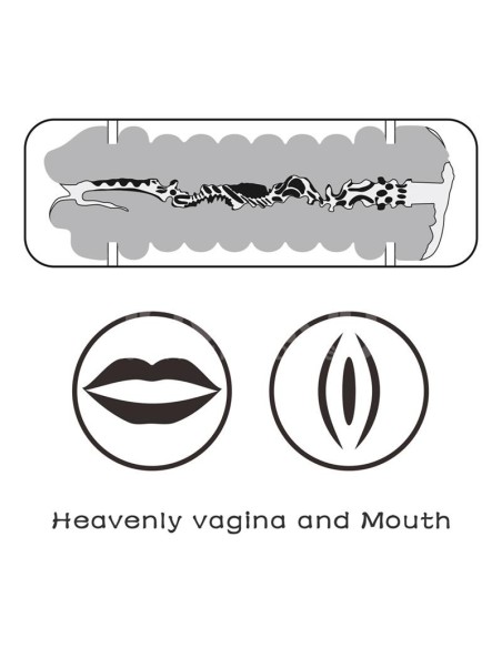 Masturbateur 2 entrées vagin-bouche Virgin-skin blowout Violet