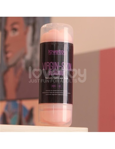 Masturbateur 2 entrées vagin-bouche Virgin-skin blowout Violet