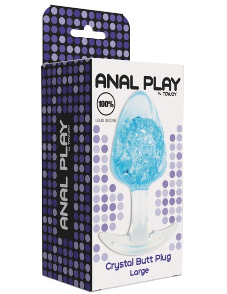 Plug transparent Crystalbutt L 9 x 4.5 cm