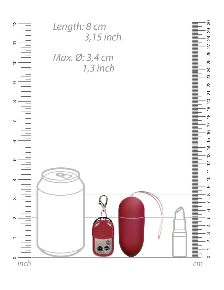 Oeuf vibrant sans fil Splash 8 x 3.4 cm Rouge Oeuf vibrant sans fil Splash 8 x 3.4 cm Rouge